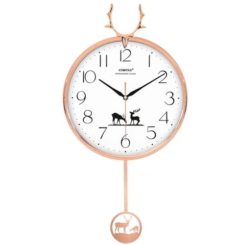 康巴丝鹿头挂钟 北欧风尚与精准计时的家居融合